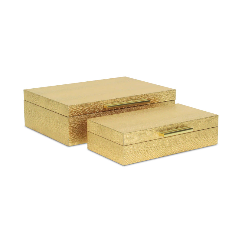5824-2GDSN - Lusan Gold Snakeskin Boxes