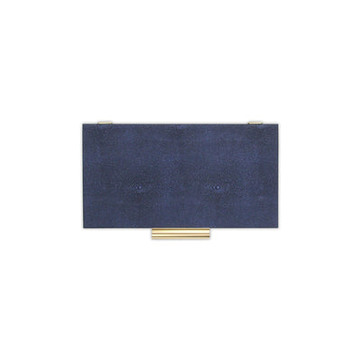 5824-2NB - Lusan Rect Shagreen Boxes - Blue