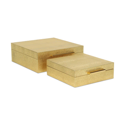 5825-2GDSN - Lusan Gold Snakeskin Boxes