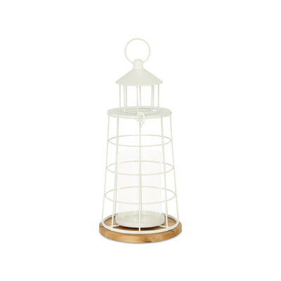 5895WT-L - Caler White Lighthouse Décor
