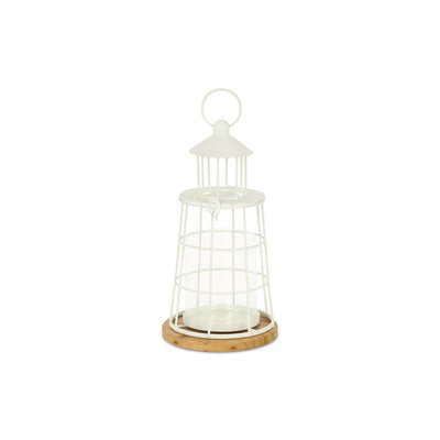 5895WT-S - Caler White Lighthouse Décor