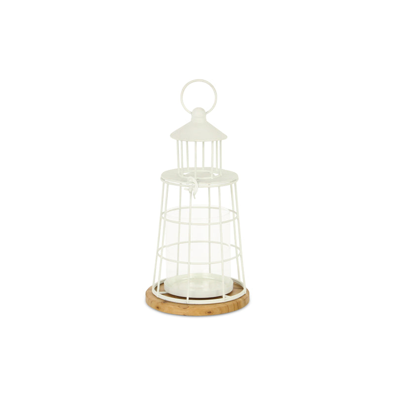 5895WT-S - Caler White Lighthouse Décor