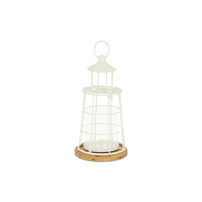 5895WT-S - Caler White Lighthouse Décor - Small