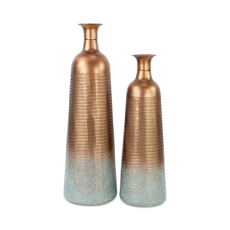 5898L - Kyani Copper Vase Décor