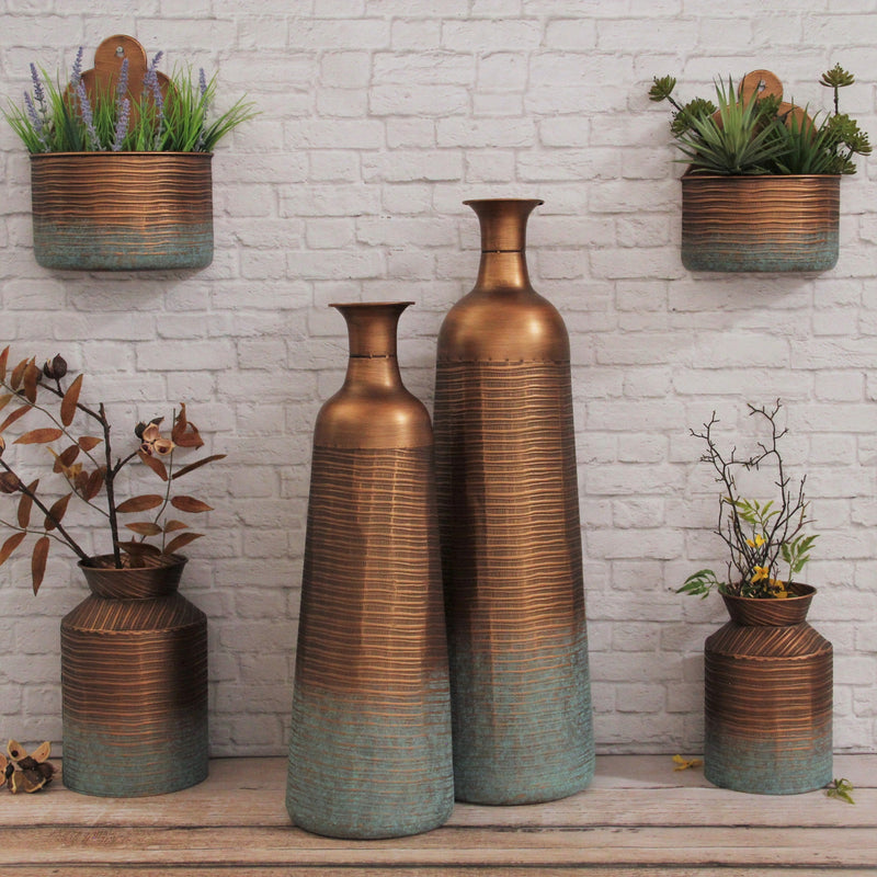 5898L - Kyani Copper Vase Décor