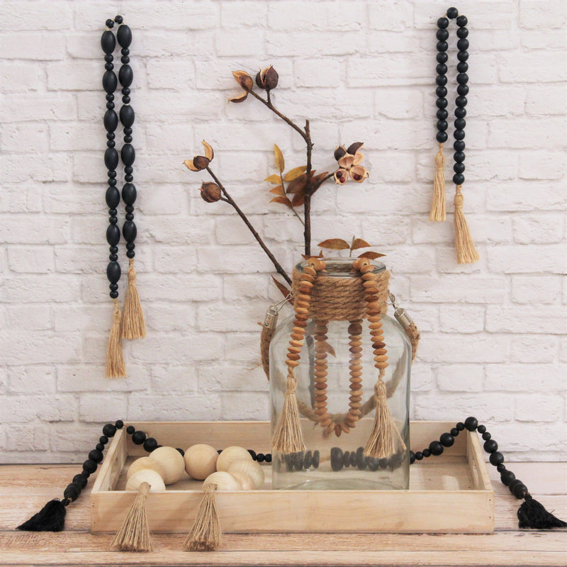 5904 - Akaida Wood Tassel Décor