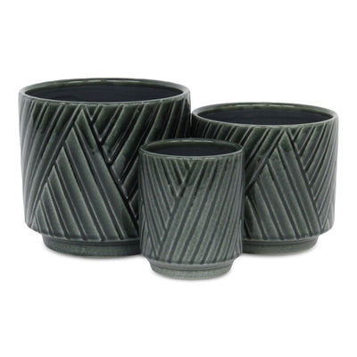 5919DG - Parlora Diagonal Dark Gray Pot