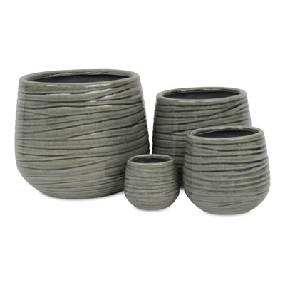 5924GR - Fairloam Wavey Gray Pot