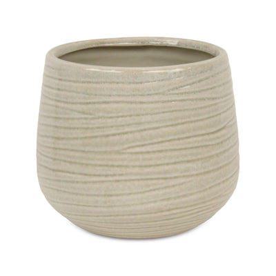 5924WT - Fairloam Wavey White Pot