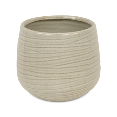 5924WT - Fairloam Wavey White Pot