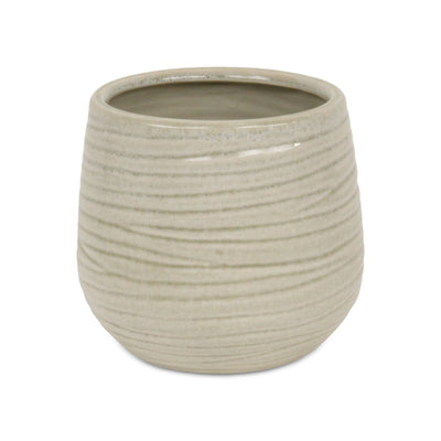 5924WT - Fairloam Wavey White Pot