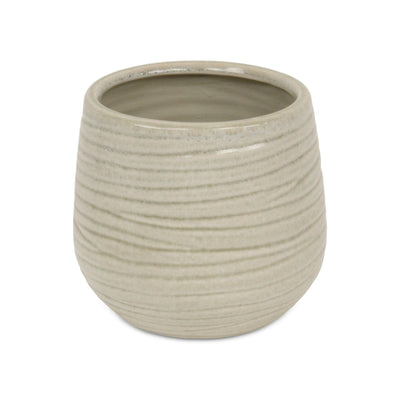 5924WT - Fairloam Wavey White Pot