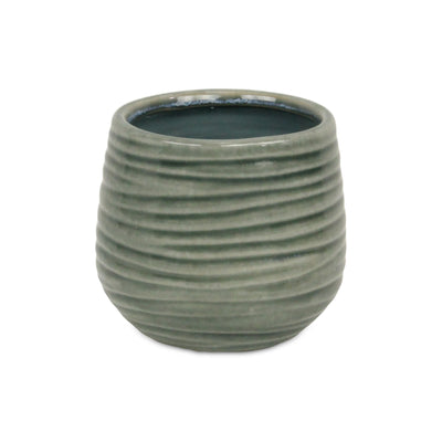5924GRN - Fairloam Wavey Green Pot