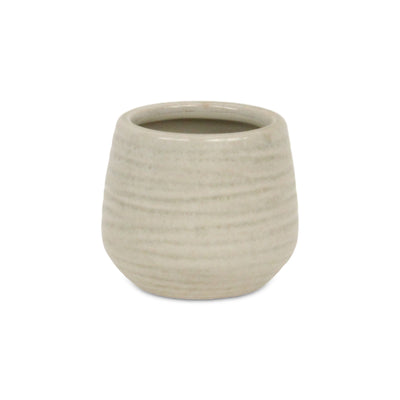 5924WT - Fairloam Wavey White Pot