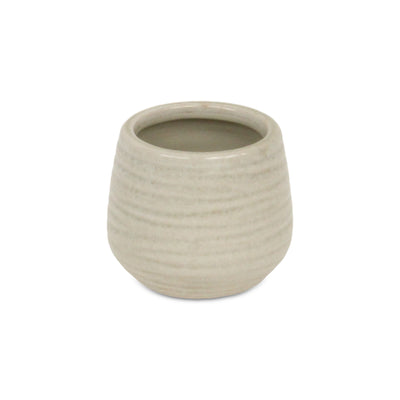 5924WT - Fairloam Wavey White Pot