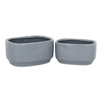 5934GR - Elegora Rectangular Gray Pot