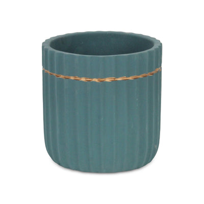 5936BL - Aurine Round Blue Pot