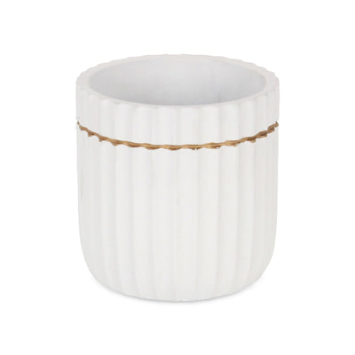 5936WT - Aurine Round White Pot