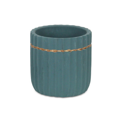 5936BL - Aurine Round Blue Pot