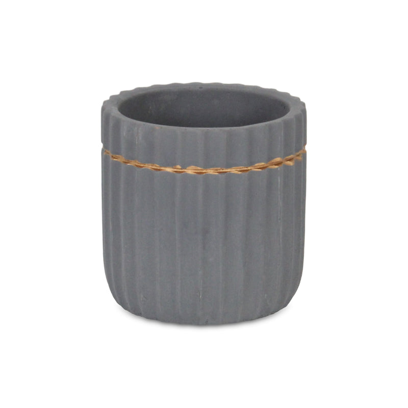 5936GR - Aurine Round Gray Pot