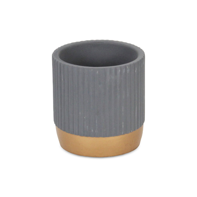 5937GR - Aurone Round Gray Pot