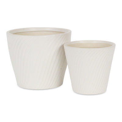 5939 - Currula Swirl White Pot