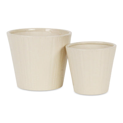 5940 - Currula Vertical Off-White Pot