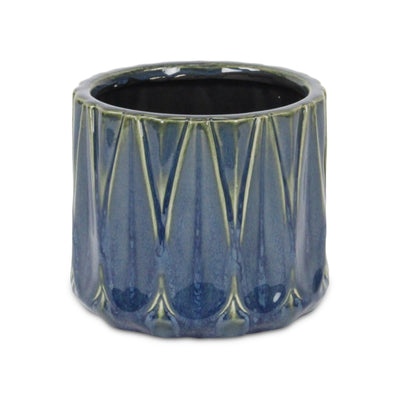 5943 - Tasselea Round Blue Pot