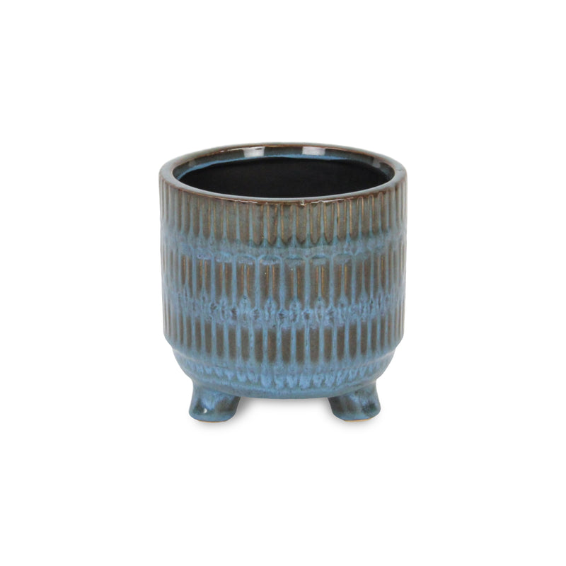 5945 - Victrola Raised Round Blue Pot