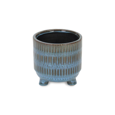 5945 - Victrola Raised Round Blue Pot