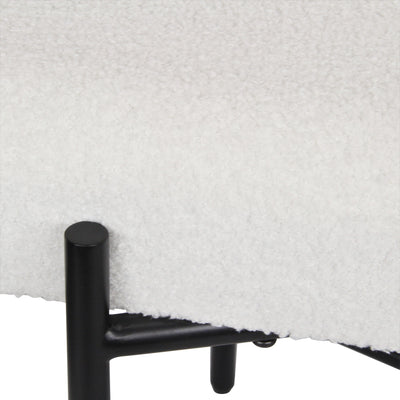 5967 - Tingri White Cushion Bench
