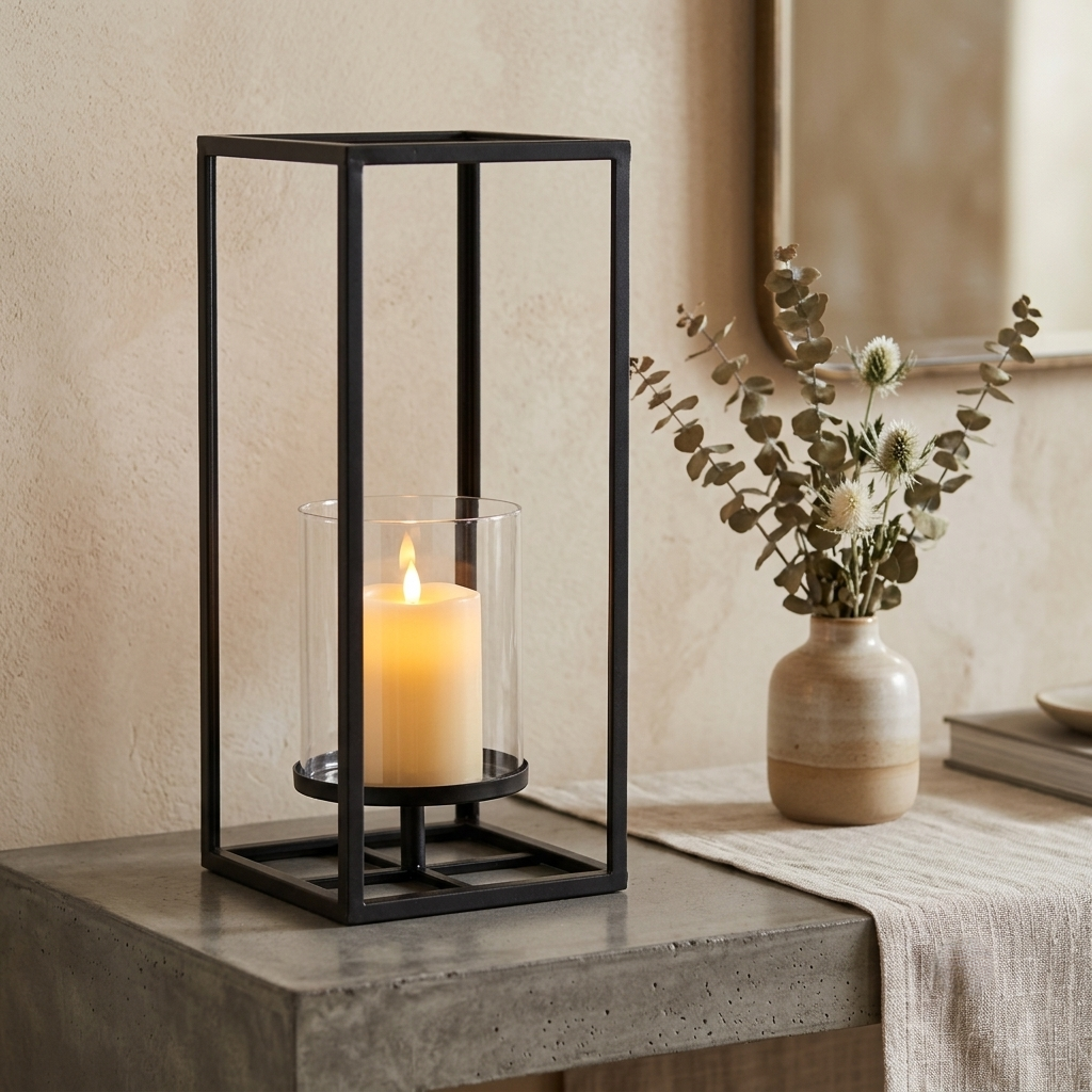 6034BK - Pembertale Black Square Lantern