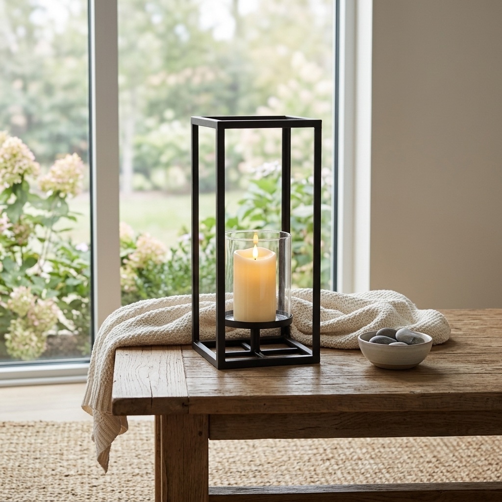 6034BK - Pembertale Black Square Lantern