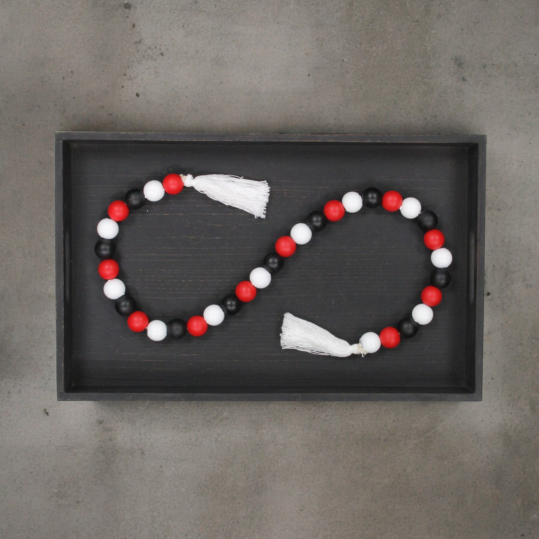 6044 - Kira Red White & Black Beaded Garland