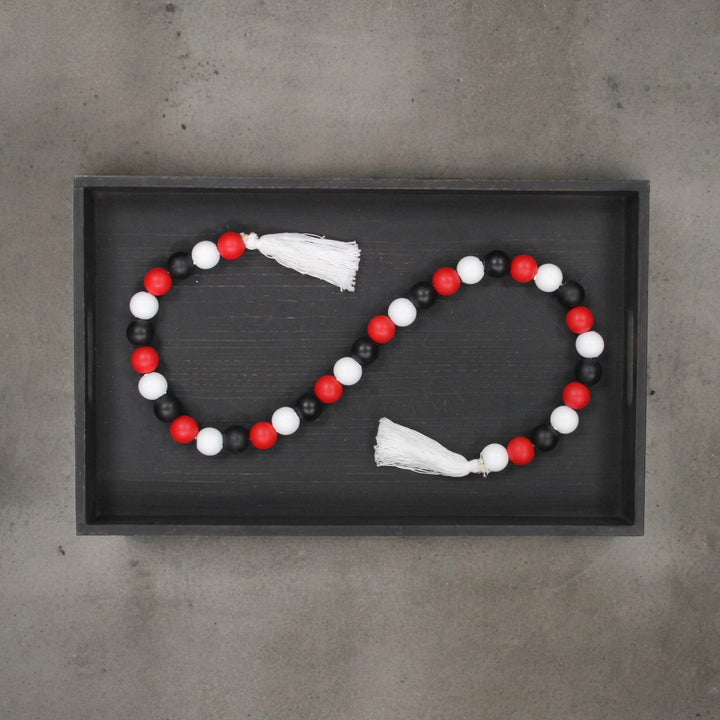 6044 - Kira Red White & Black Beaded Garland