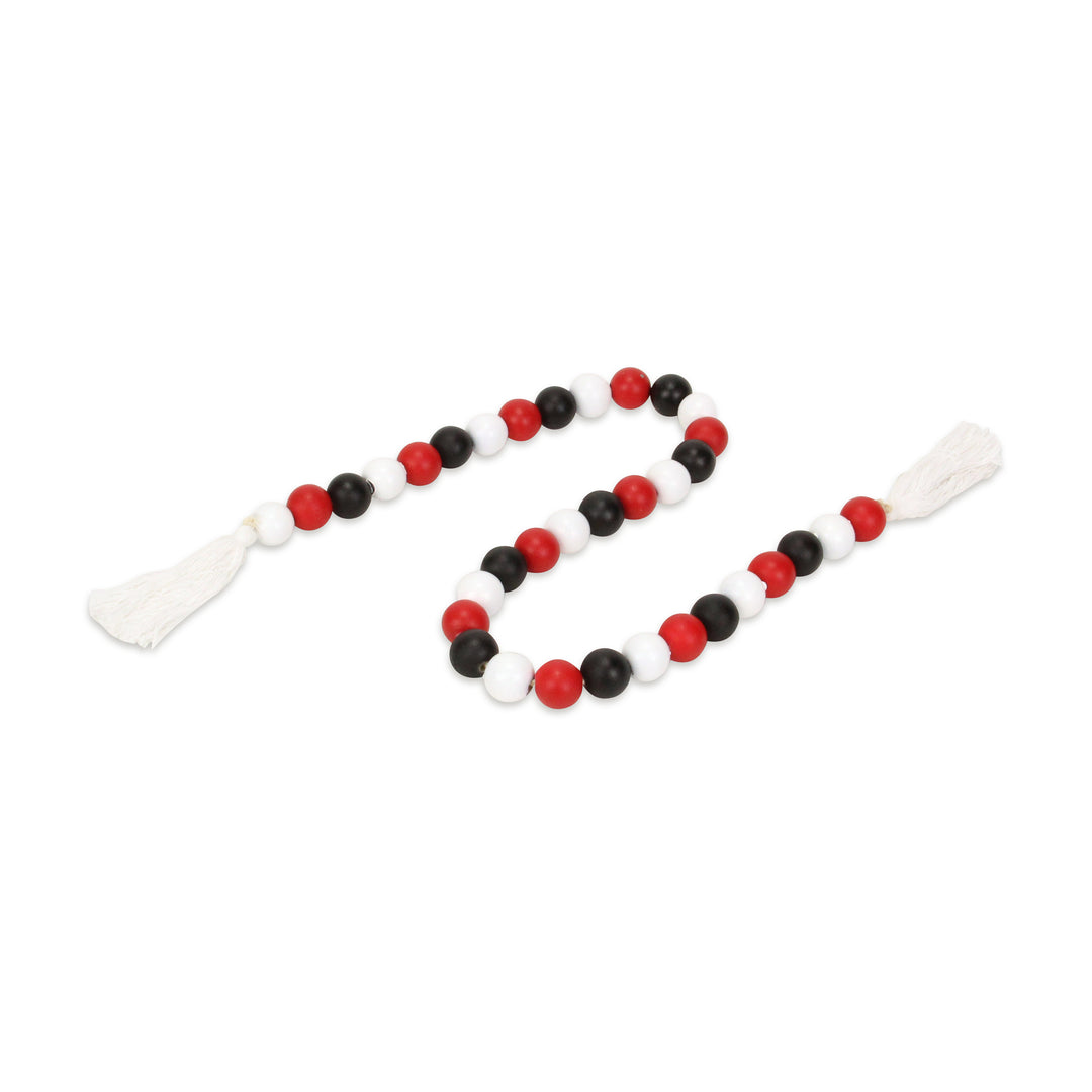 6044 - Kira Red White & Black Beaded Garland