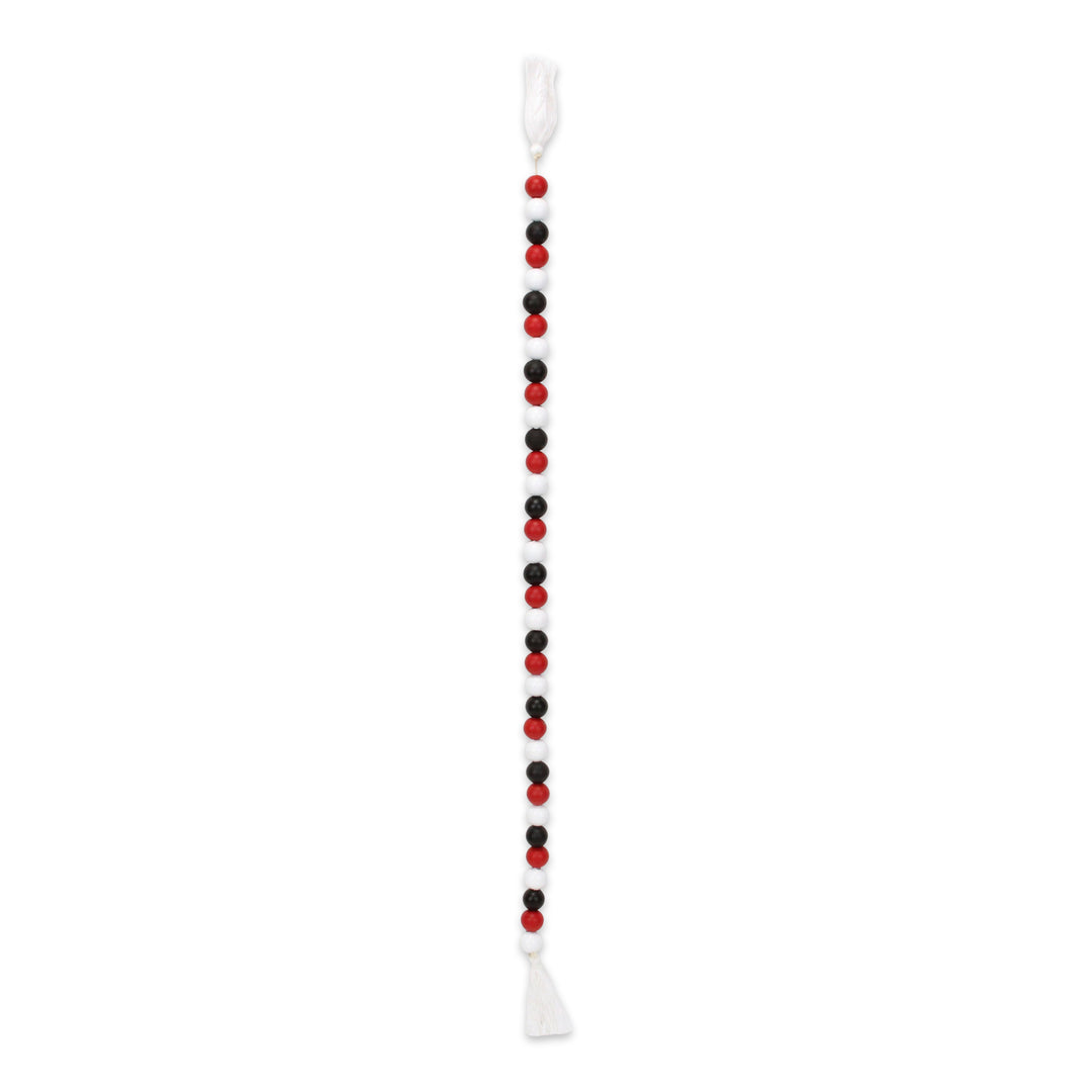 6044 - Kira Red White & Black Beaded Garland