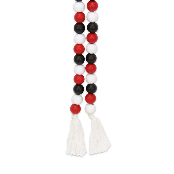 6044 - Kira Red White & Black Beaded Garland