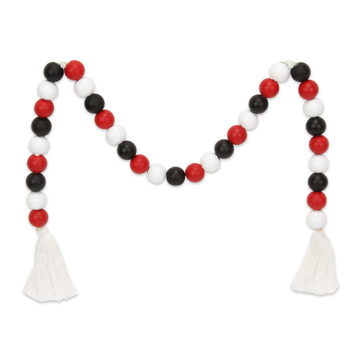 6044 - Kira Red White & Black Beaded Garland