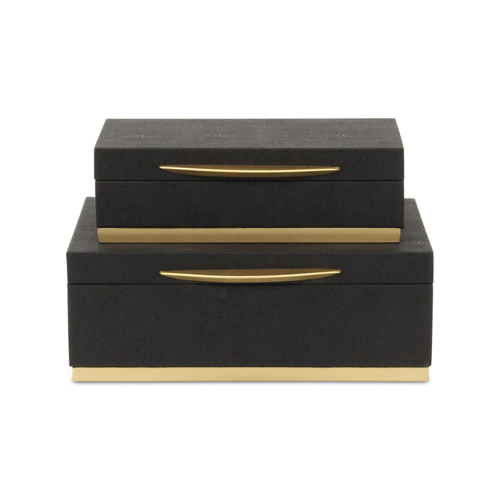 6054-2 - Zynova Rectangle Shagreen Boxes