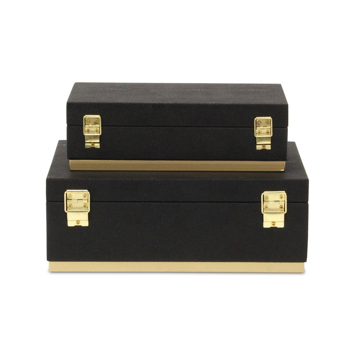 6054-2 - Zynova Rectangle Shagreen Boxes