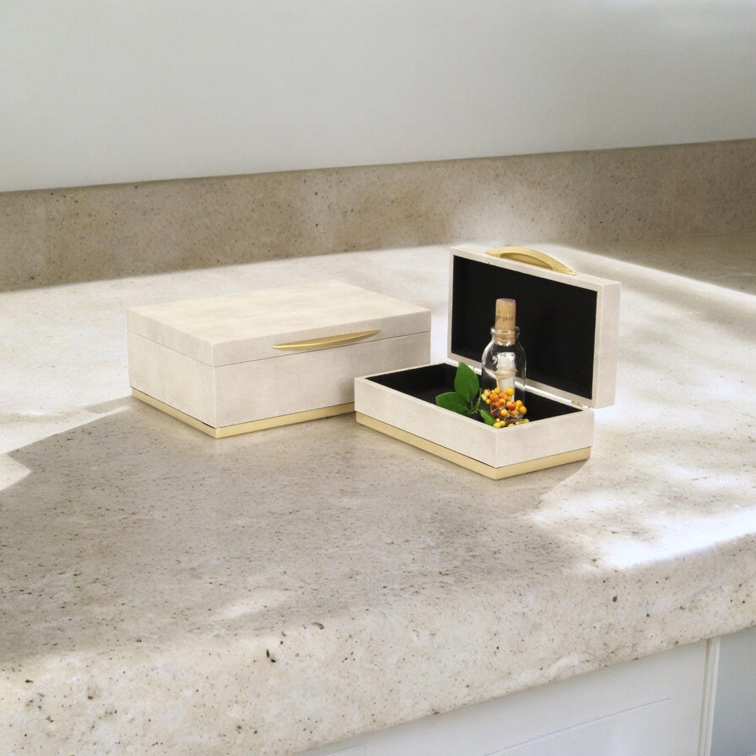 6054-2 - Zynova Rectangle Shagreen Boxes