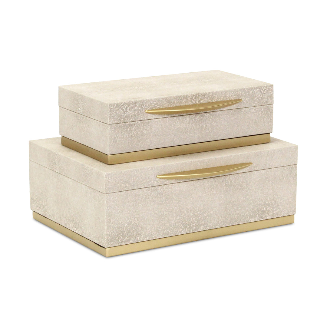 6054-2 - Zynova Rectangle Shagreen Boxes