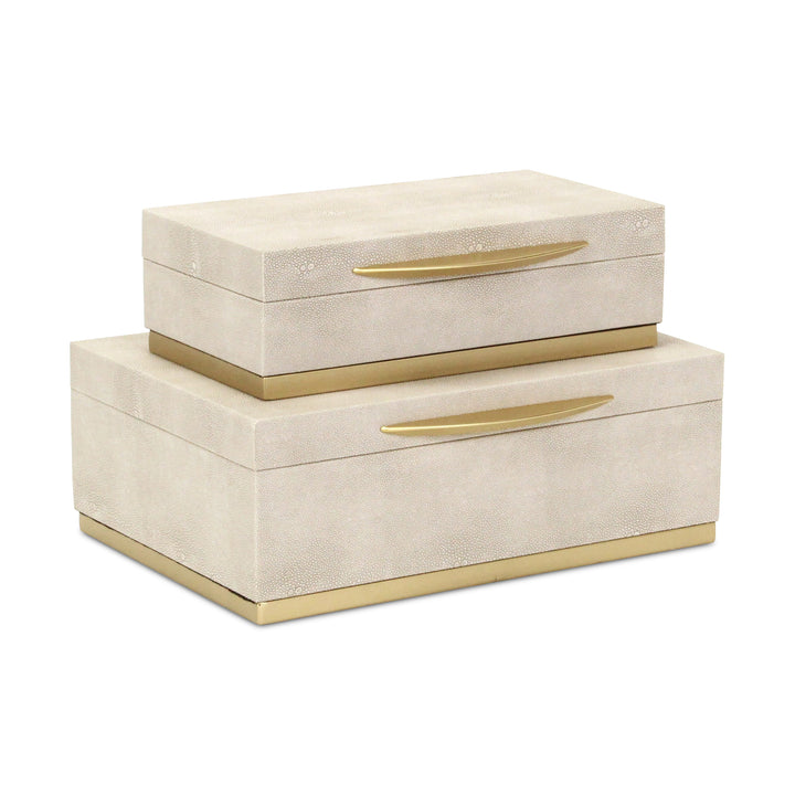 6054-2 - Zynova Rectangle Shagreen Boxes