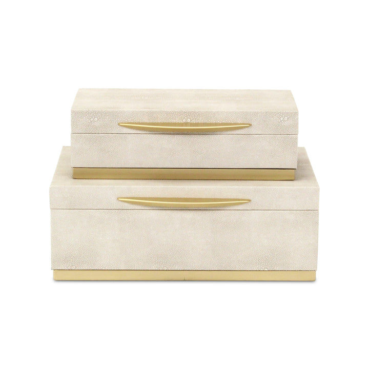 6054-2 - Zynova Rectangle Shagreen Boxes