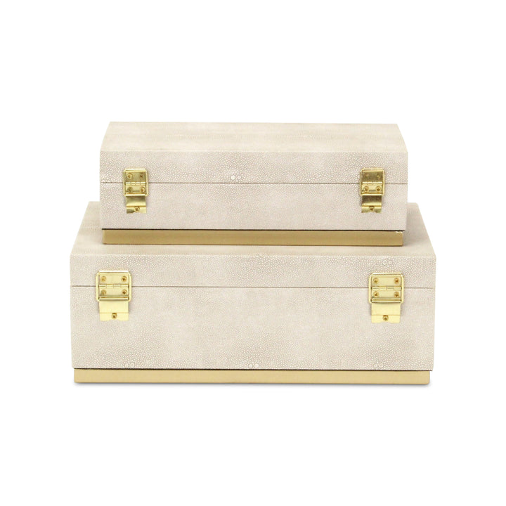 6054-2 - Zynova Rectangle Shagreen Boxes
