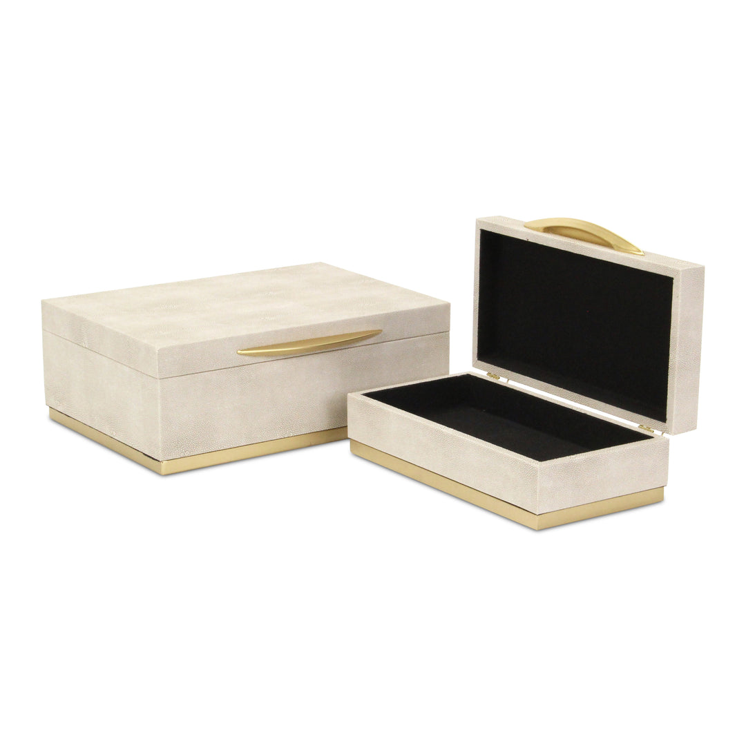 6054-2 - Zynova Rectangle Shagreen Boxes