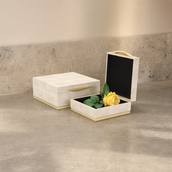 6055-2 - Zynova Square Shagreen Boxes
