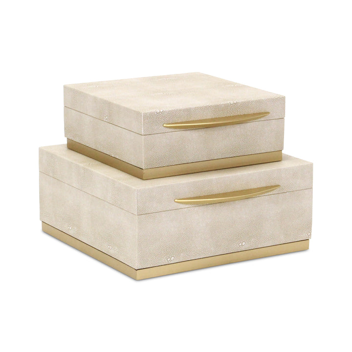 6055-2 - Zynova Square Shagreen Boxes