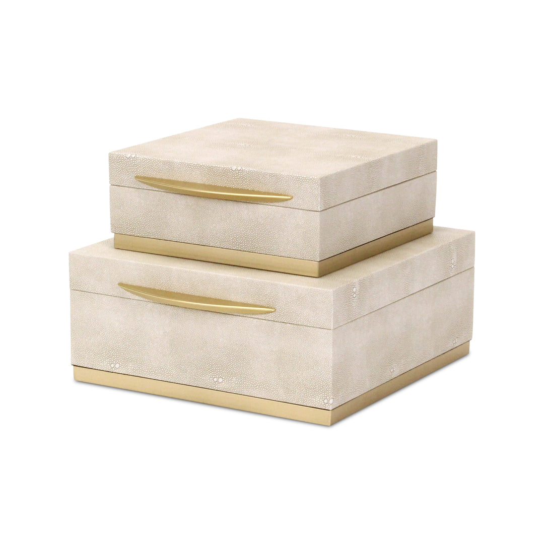 6055-2 - Zynova Square Shagreen Boxes